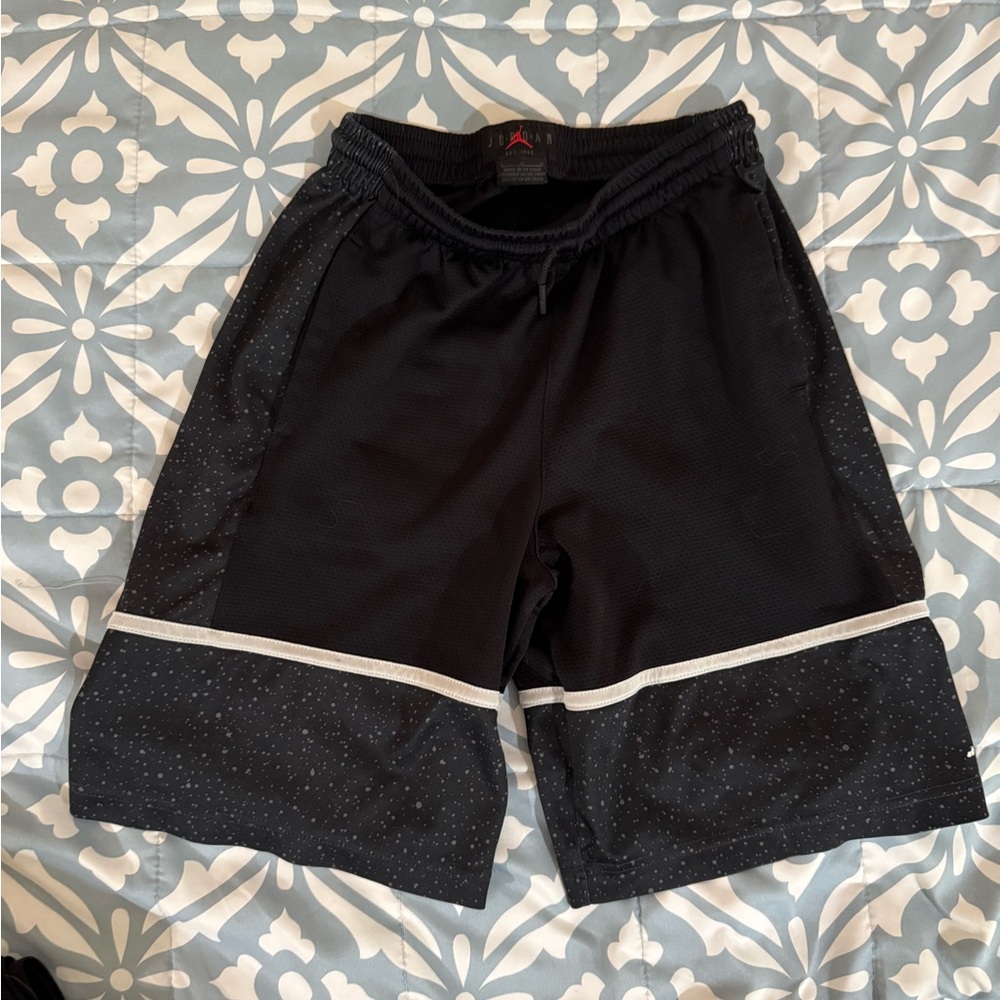 Jordan Black Basketball Shorts Lightweight Elastic Waist